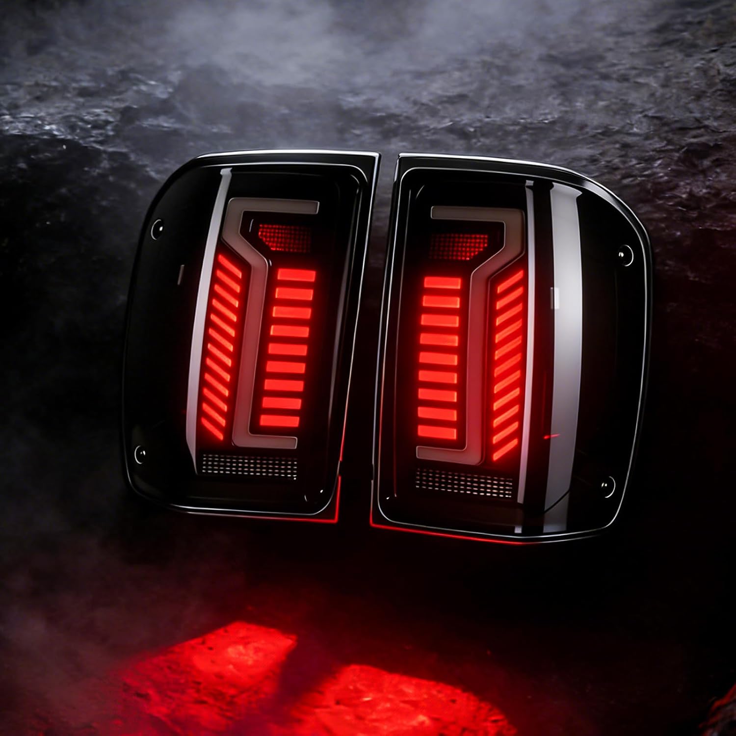 Animated Sequential LED Tail Lights Smoked for 2001-2011 Ford Ranger Plug & Play