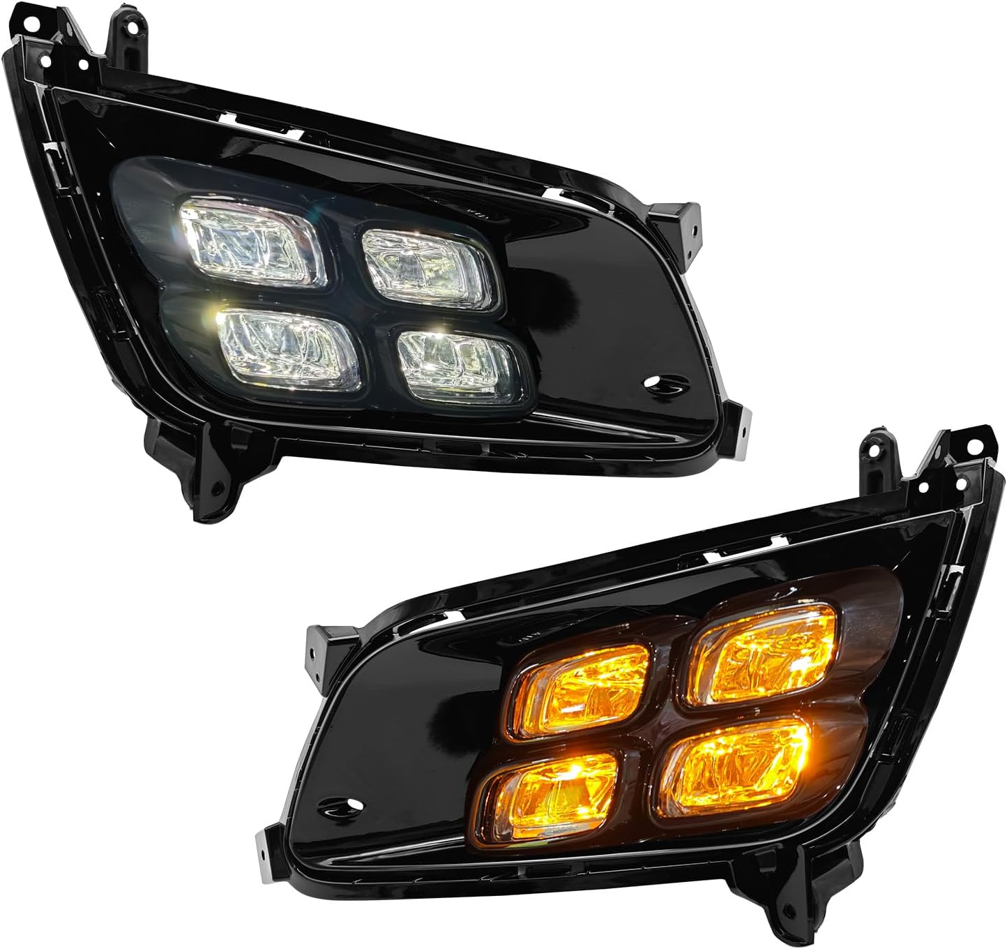 OKSIWA LED Fog Lights fit for 2014 2015 Kia Optima K5, A Pair of Daytime Running Light Assembly with 4-Eyes Style Cover