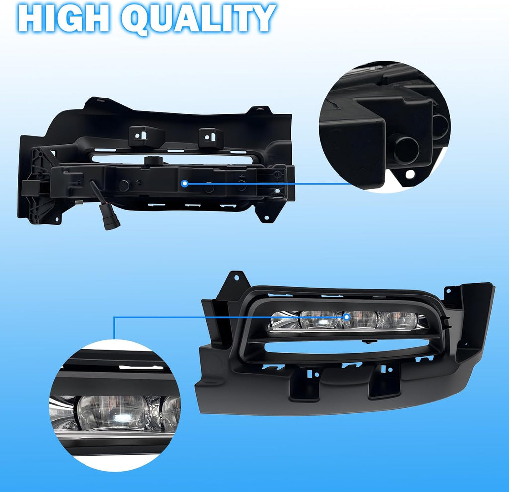 OKSIWA LED Fog Lights Assembly Compatible With 2015 2016 2017 2018 2019 2020 Dodge Charger Front Bumper Driving Fog Lamp Fog Light Kits