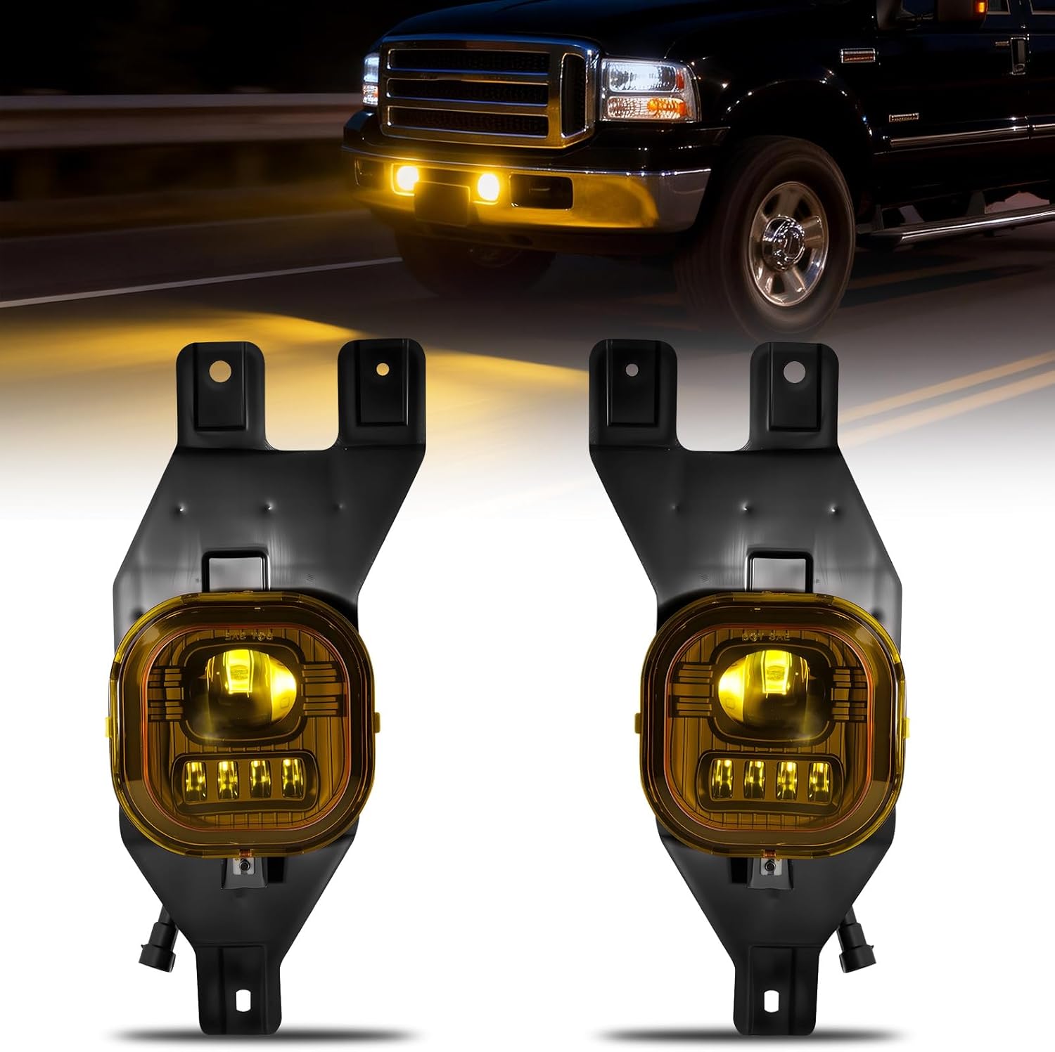 OKSIWA LED Fog Lights Fit For 2001 2002 2003 2004 Ford F-250/ F-350/ F-450/ F-550 Super Duty/2001 2002 2003 2004 Ford Excursion, A Pair Of Fog Lamps
