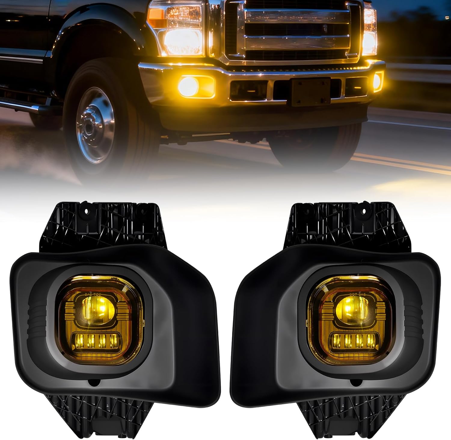 OKSIWA LED Fog Lights for 2011 2012 2013 2014 2015 2016 Ford F250 F350 F450 Super Duty Driving Lamps LED Assembly Set L&R Side