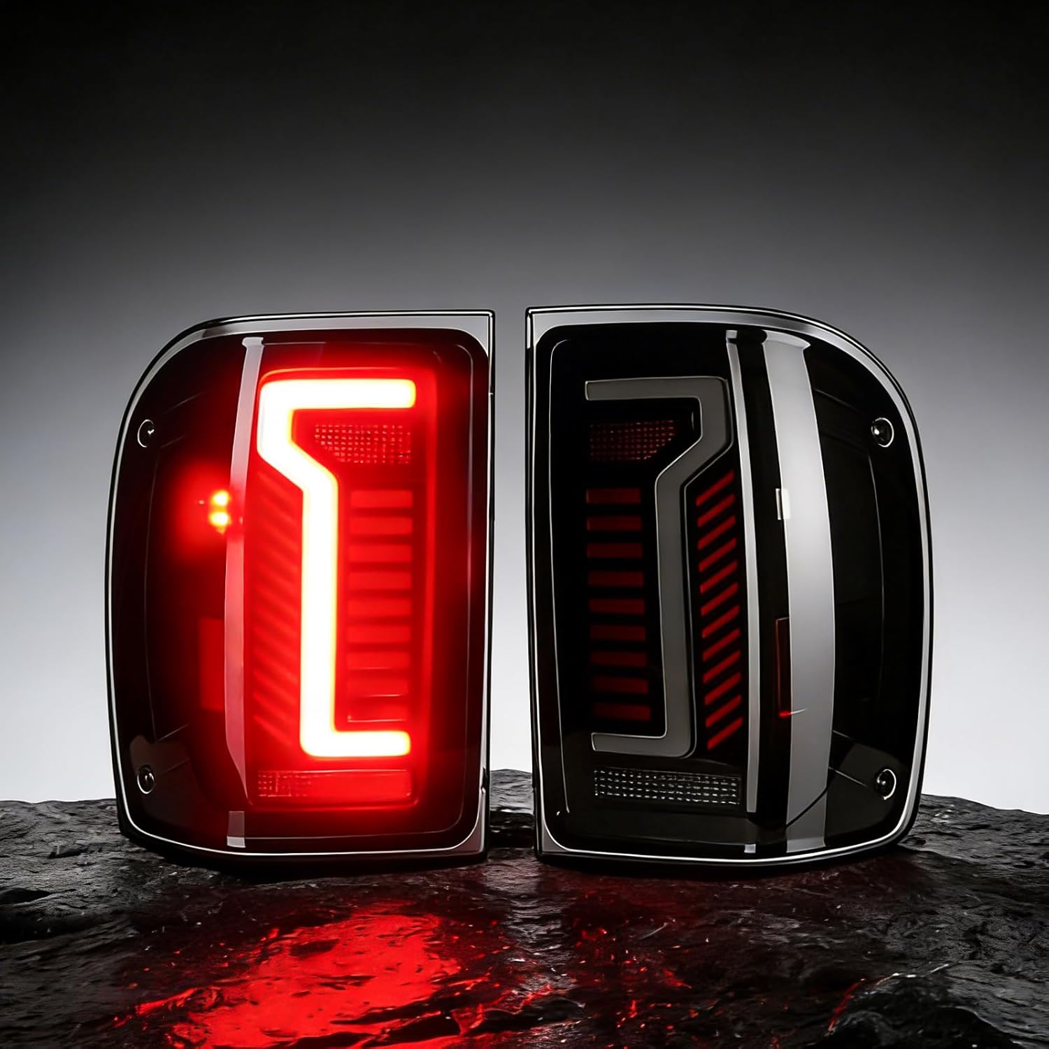 Animated Sequential LED Tail Lights Smoked for 2001-2011 Ford Ranger Plug & Play