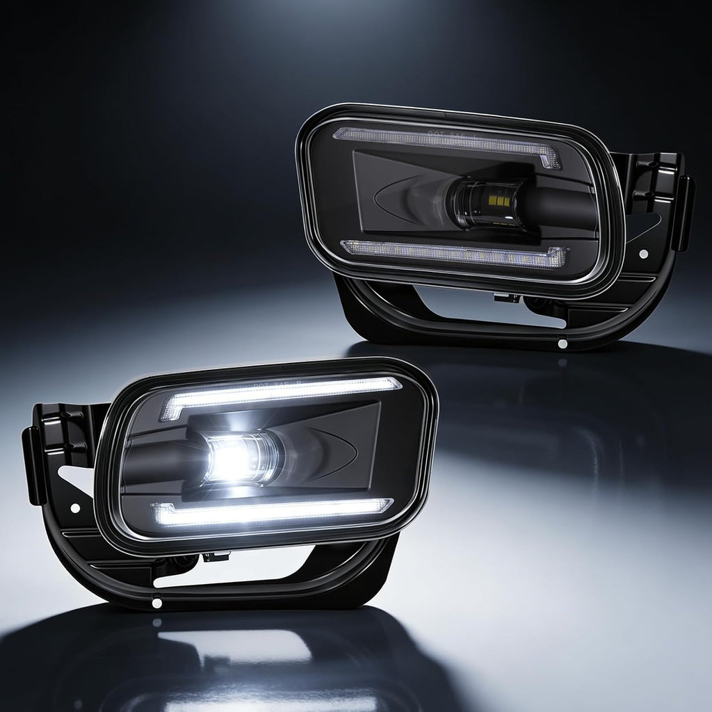 OKSIWA LED Fog Lights Assembly Fit for Ram 1500 2009-2012,Dodge Ram 2500 2010-2018,Dodge Ram 3500 2012-2018 Replacement For Original Truck Bumper Fog Lamps Replacement,DOT Certified- 1Pair