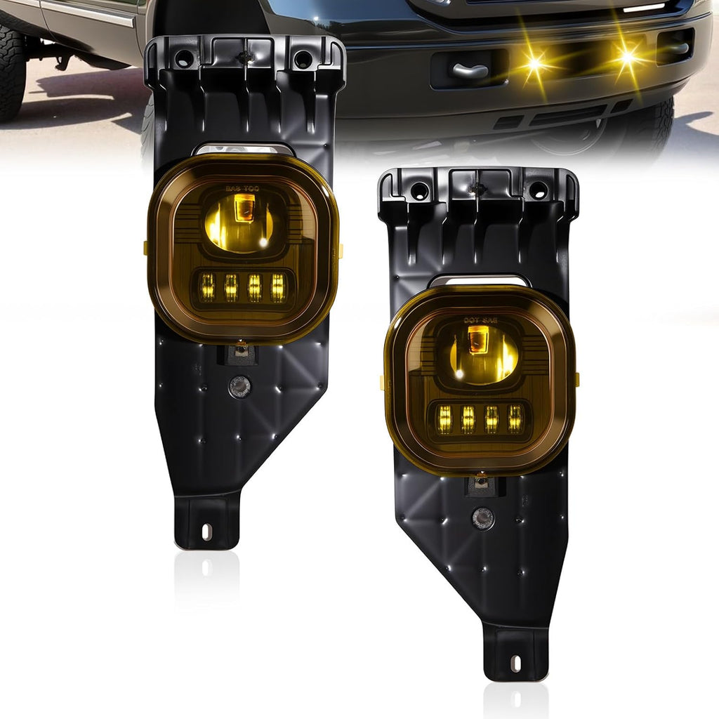 OKSIWA LED Fog Lights for 2005 2006 2007 Ford F250 F350 F450 F550 Super Duty,2005 Excursion,Bumper Driving Fog Lamp -Yellow lens