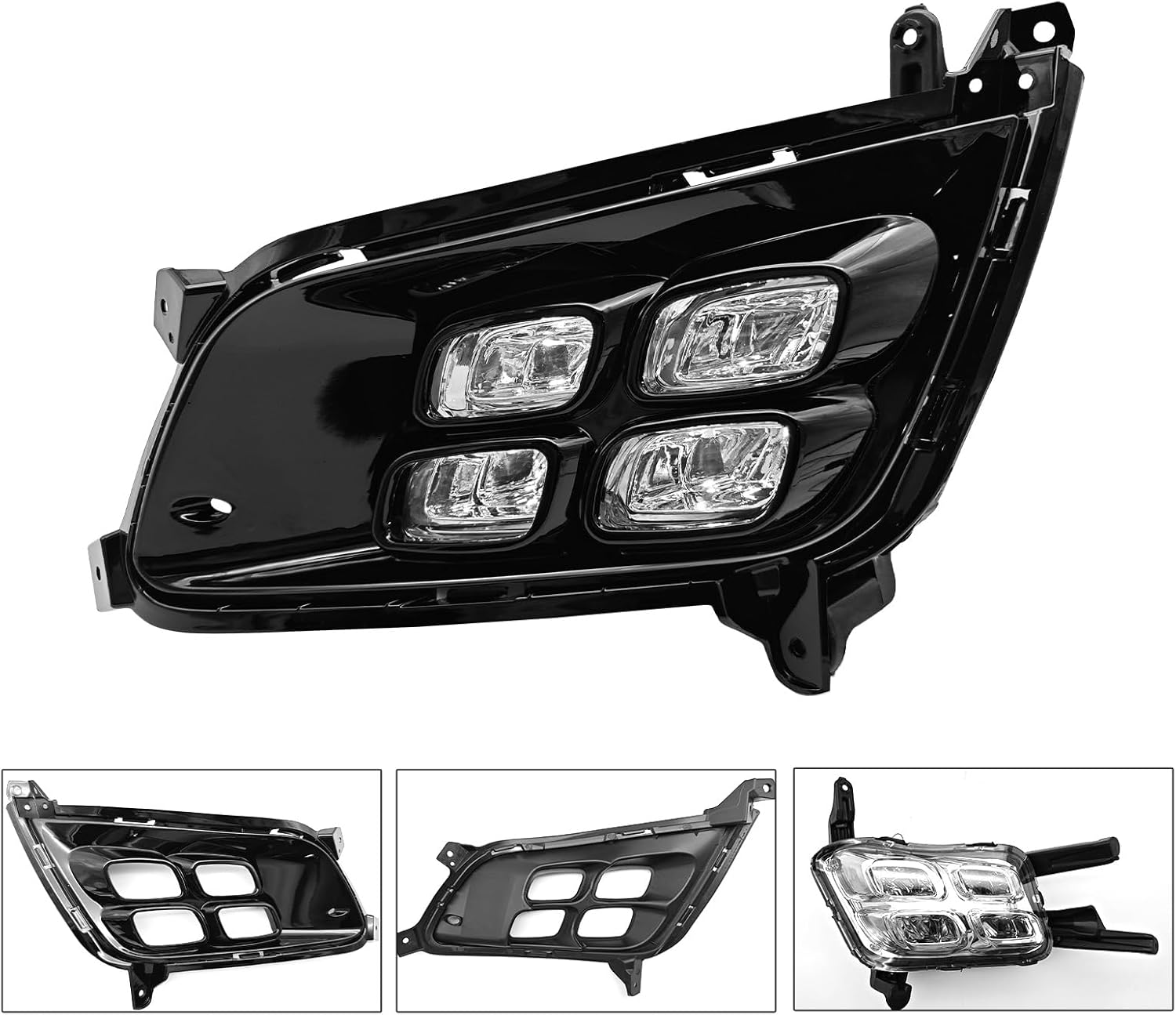 OKSIWA LED Fog Lights fit for 2014 2015 Kia Optima K5, A Pair of Daytime Running Light Assembly with 4-Eyes Style Cover
