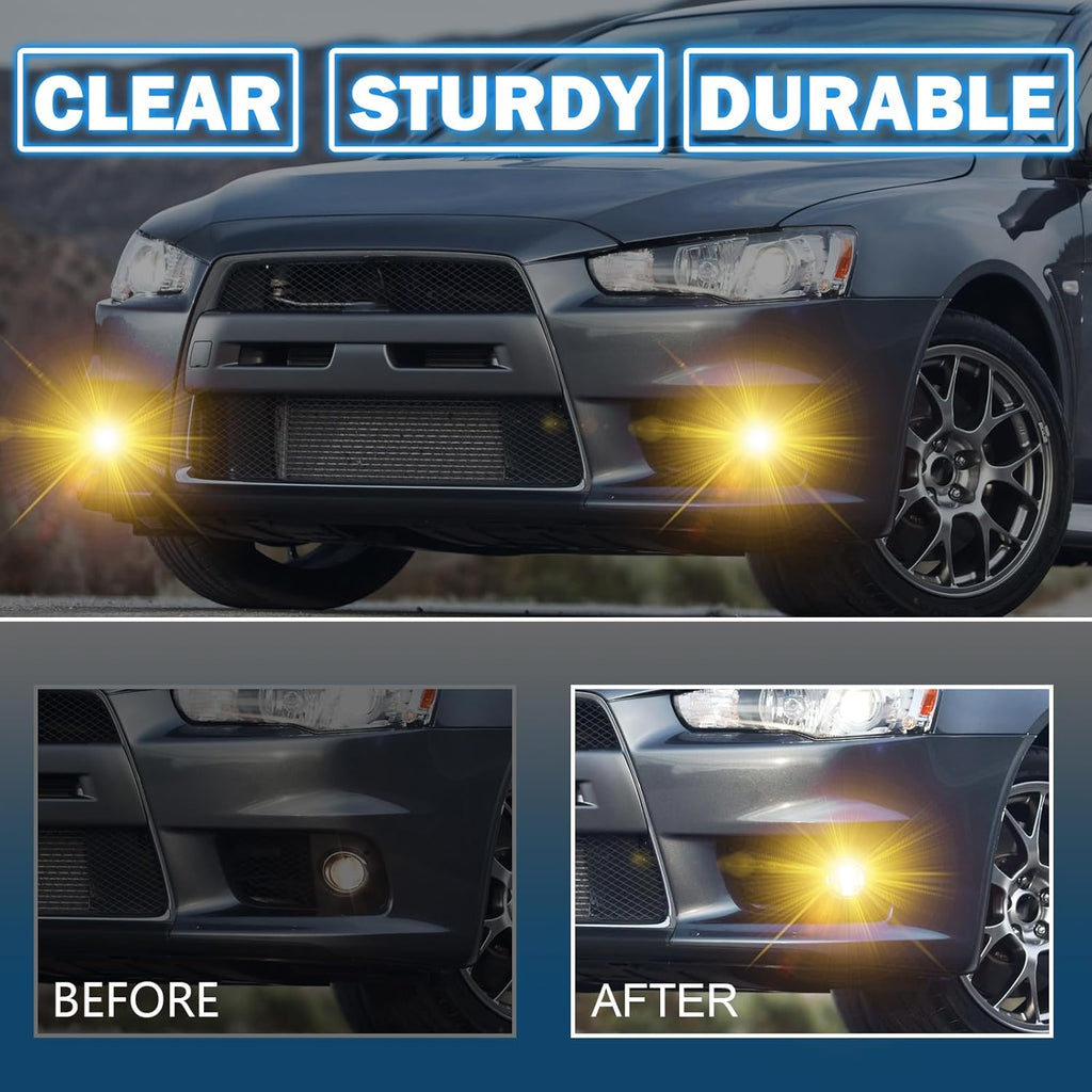 OKSIWA Fog Lights Compatible with 2007-2015 Mitsubishi Lancer Bumper Driving Fog Lamps Assemblies with Switch and Wiring Harness