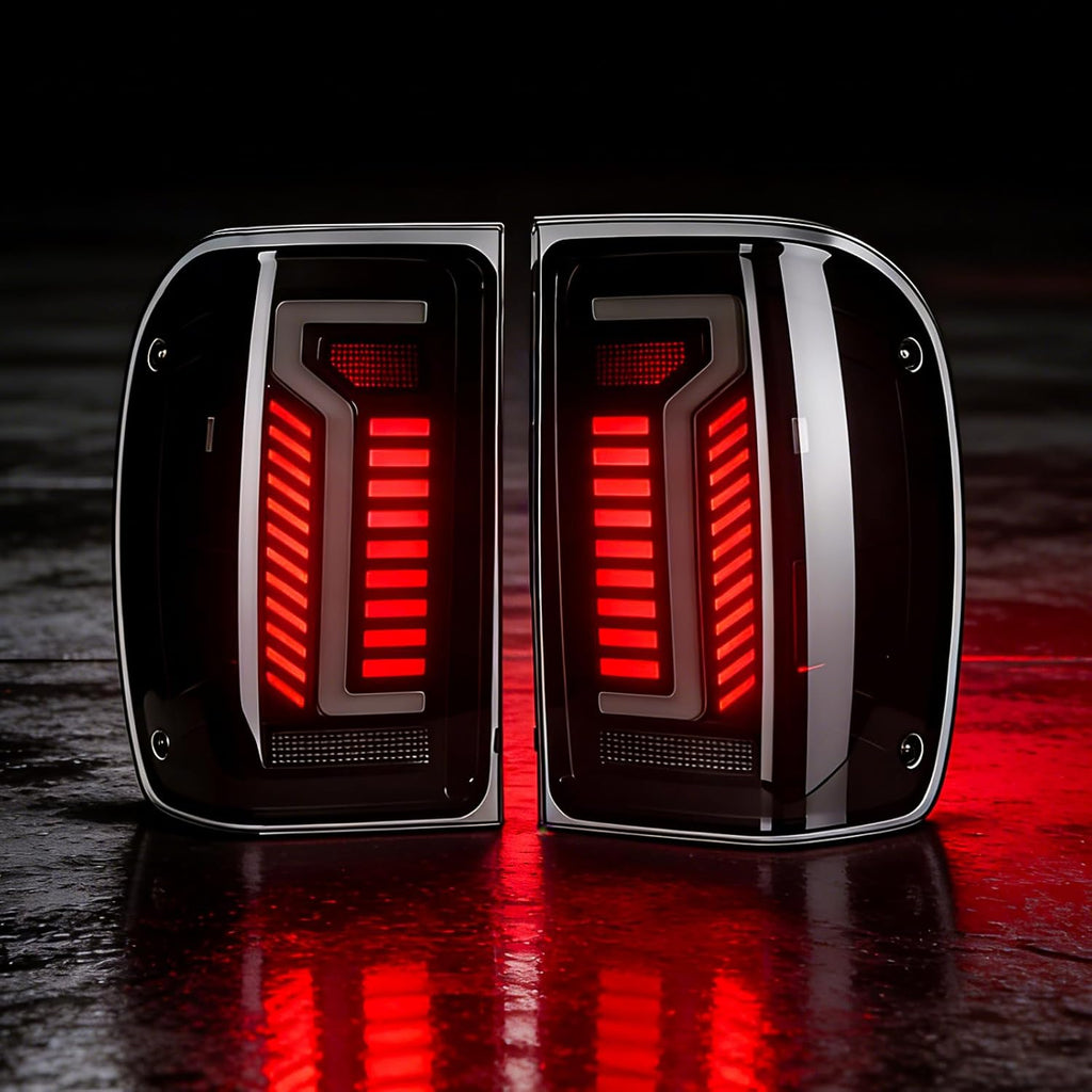 Animated Sequential LED Tail Lights Smoked for 2001-2011 Ford Ranger Plug & Play