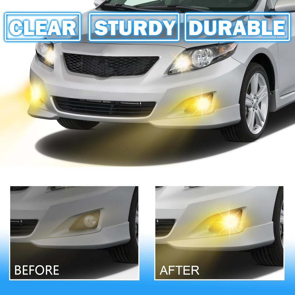 OKSIWA Fog Lights Compatible with 2008-2010 Toyota Corolla Bumper Driving Fog Lamps Assemblies with Switch and Wiring Harness