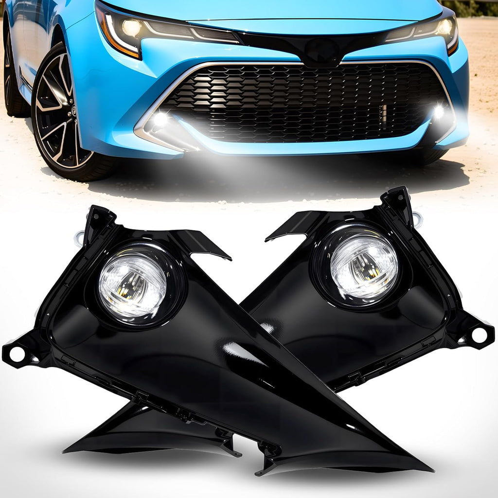 OKSIWA Led Fog Lights Compatible with 2019-2022 Corolla Hatchback Front Bumper Fog Lamp with DRL