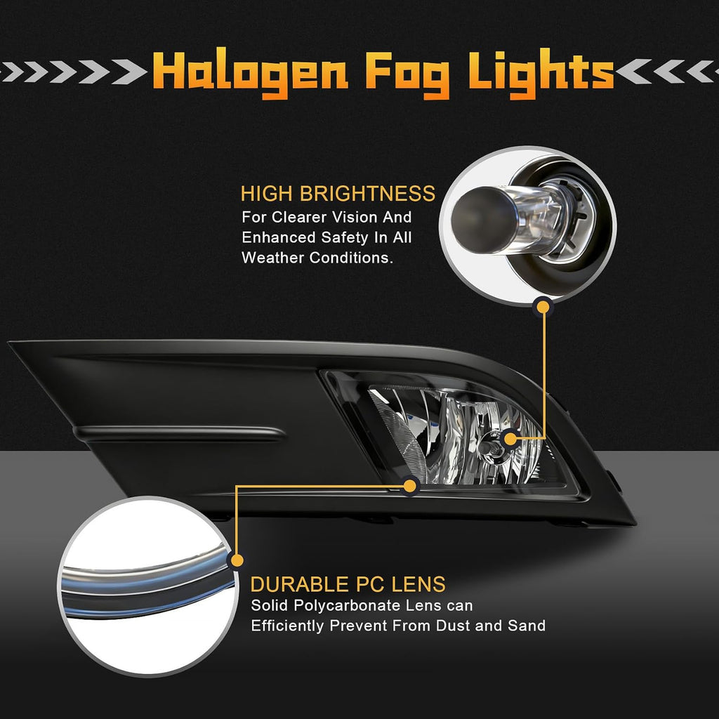 OKSIWA Fog Lights for 2015-2018 Volkswagen Jetta,OEM Style direct Fit In Fog Lamp Assembly, Durable Construction, Easy Installation, Improved Night Visibility
