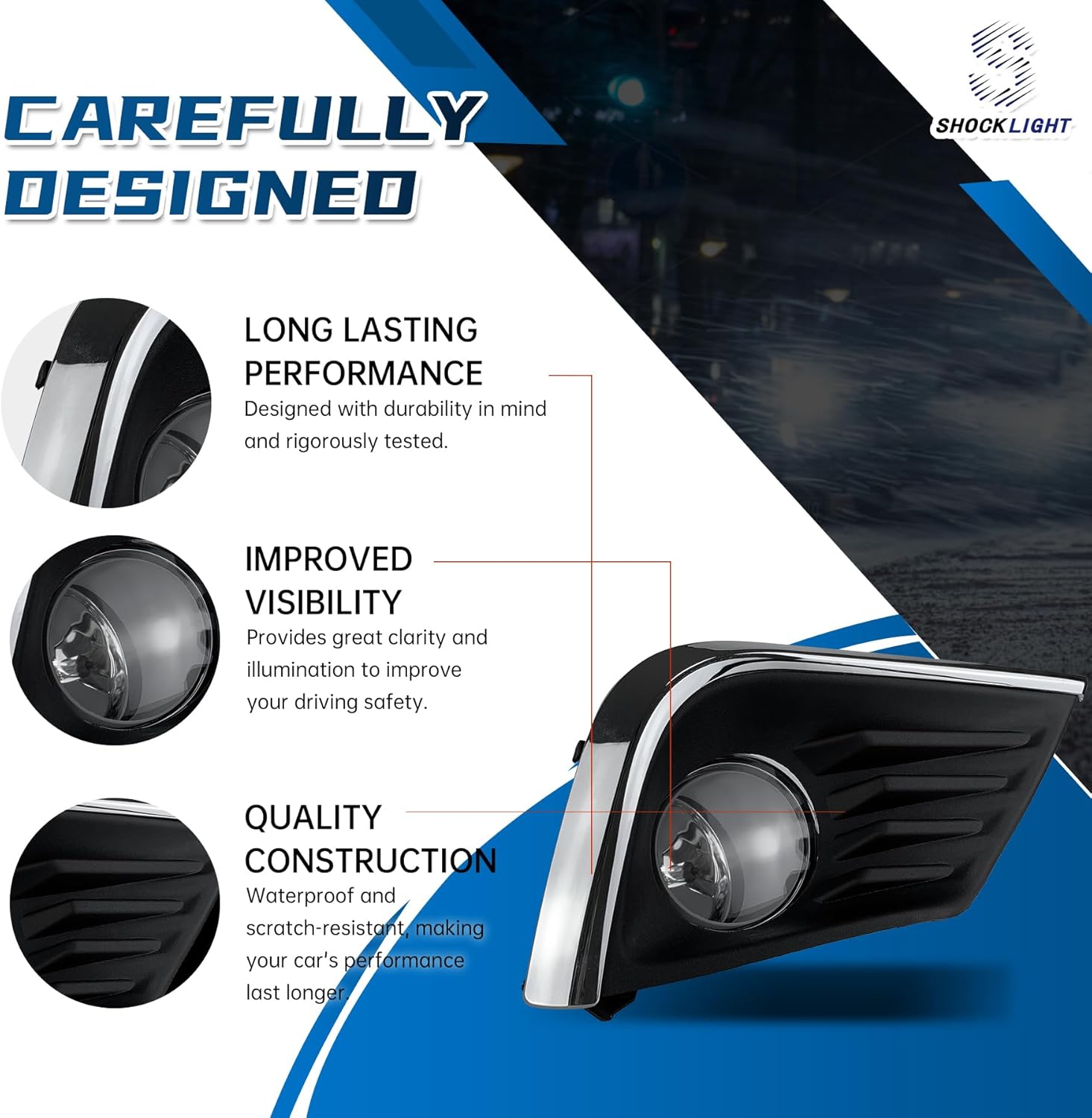 OKSIWA 2 Pcs Fog Lights Assembly Compatible With 2016 2017 2018 Altima Front Bumper Lights Driving Fog Lamps Halogen Bulbs w/Switch and Wiring Kit Clear Lens 1 Pair