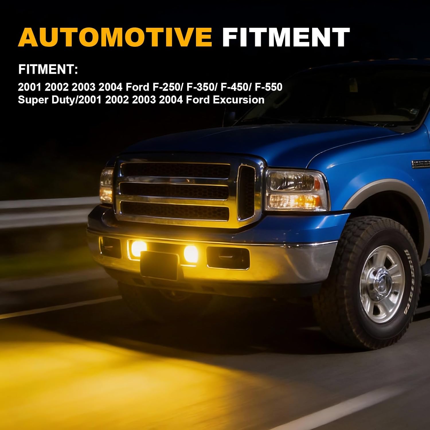 OKSIWA LED Fog Lights Fit For 2001 2002 2003 2004 Ford F-250/ F-350/ F-450/ F-550 Super Duty/2001 2002 2003 2004 Ford Excursion, A Pair Of Fog Lamps