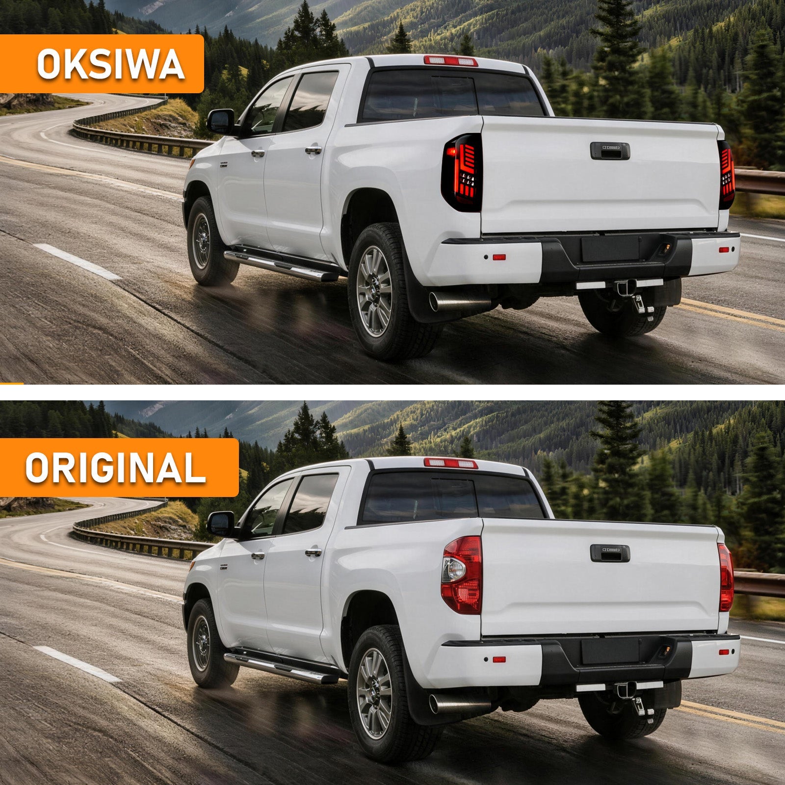 Animated Sequential LED Tail Lights Smoked Lens for 2014-2021 Toyota Tundra Full LED Weatherproof Plug & Play