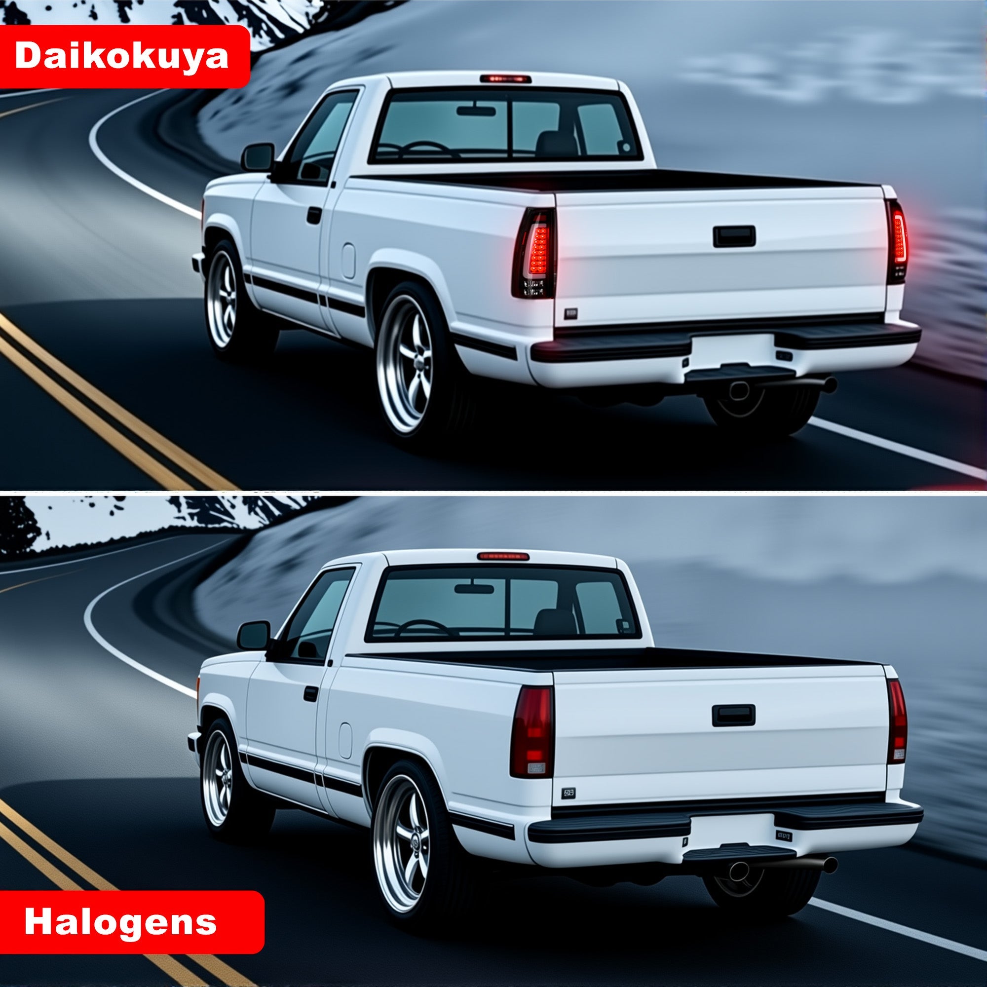LED Tail Lights for 1988-1998 Chevy GMC C/K Sierra, 92-99 Suburban Yukon, 95-99 Tahoe,Blazer,Cadillac Escalade Plug & Play