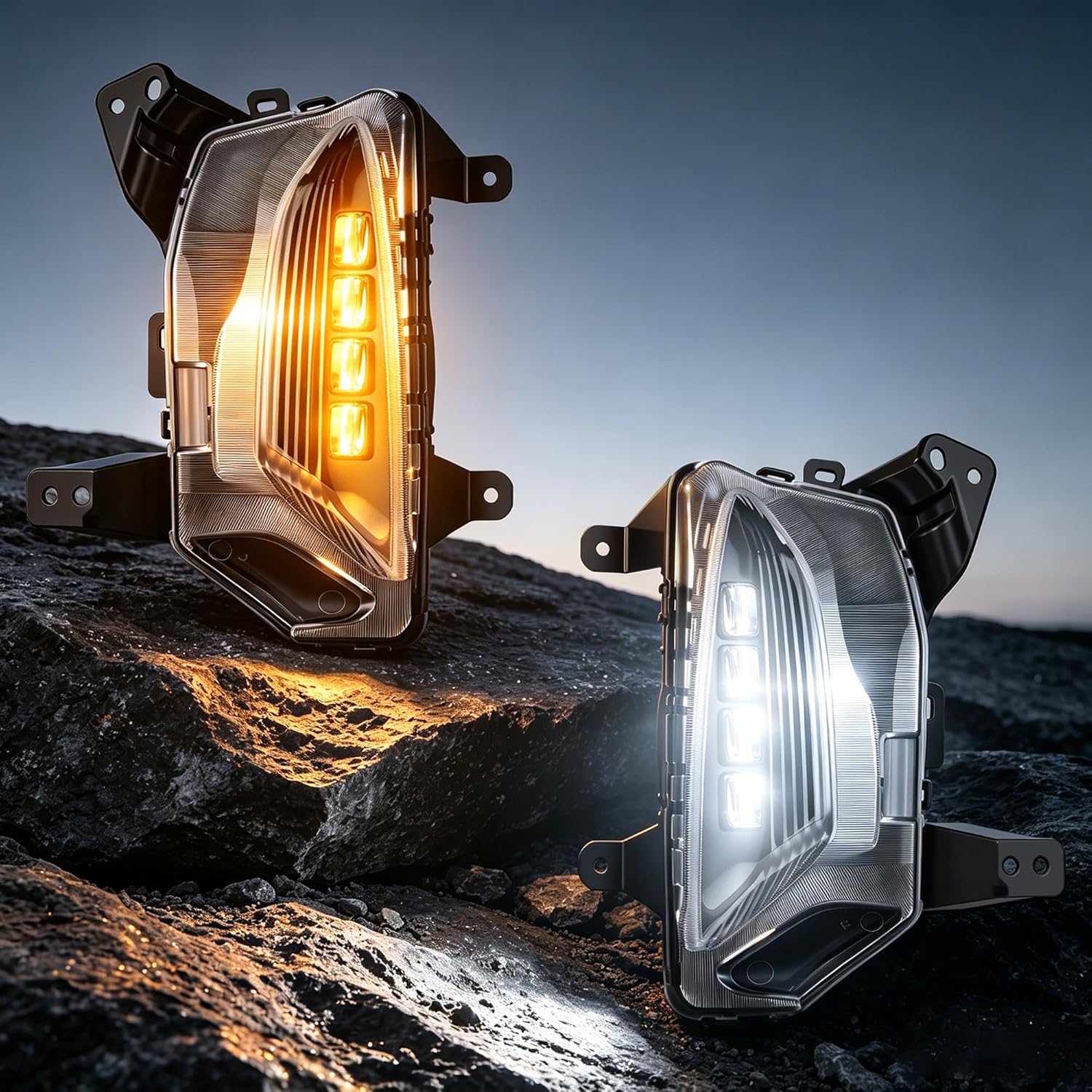 DOT Approved LED Fog Lights with DRL & Amber Turn Signal for 2022-2024 Chevy Equinox w/ Wiring Harness Plug & Play