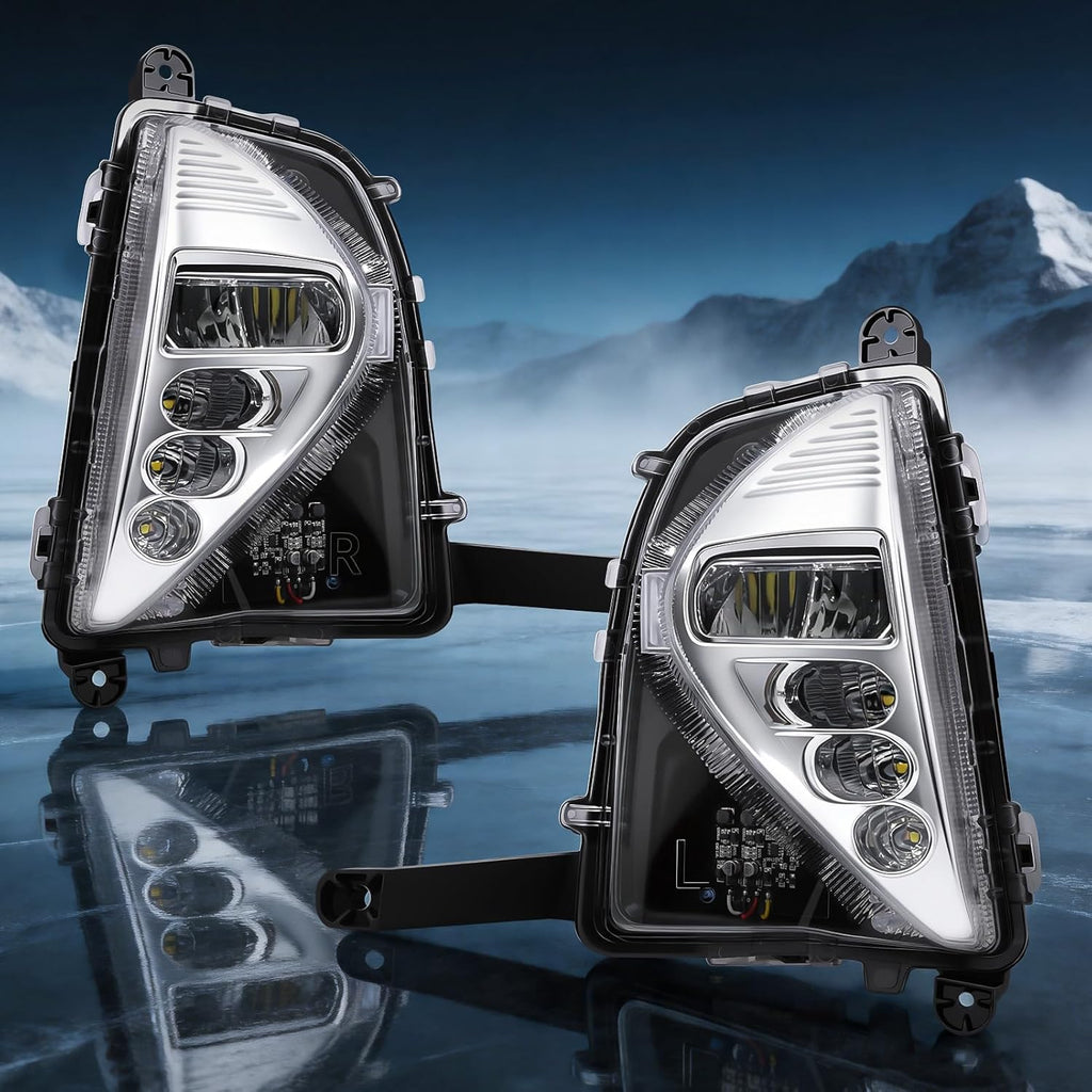DOT Approved LED Fog Lights with DRL for 2016-2018 Toyota Prius Plug & Play Waterproof 1 Pair