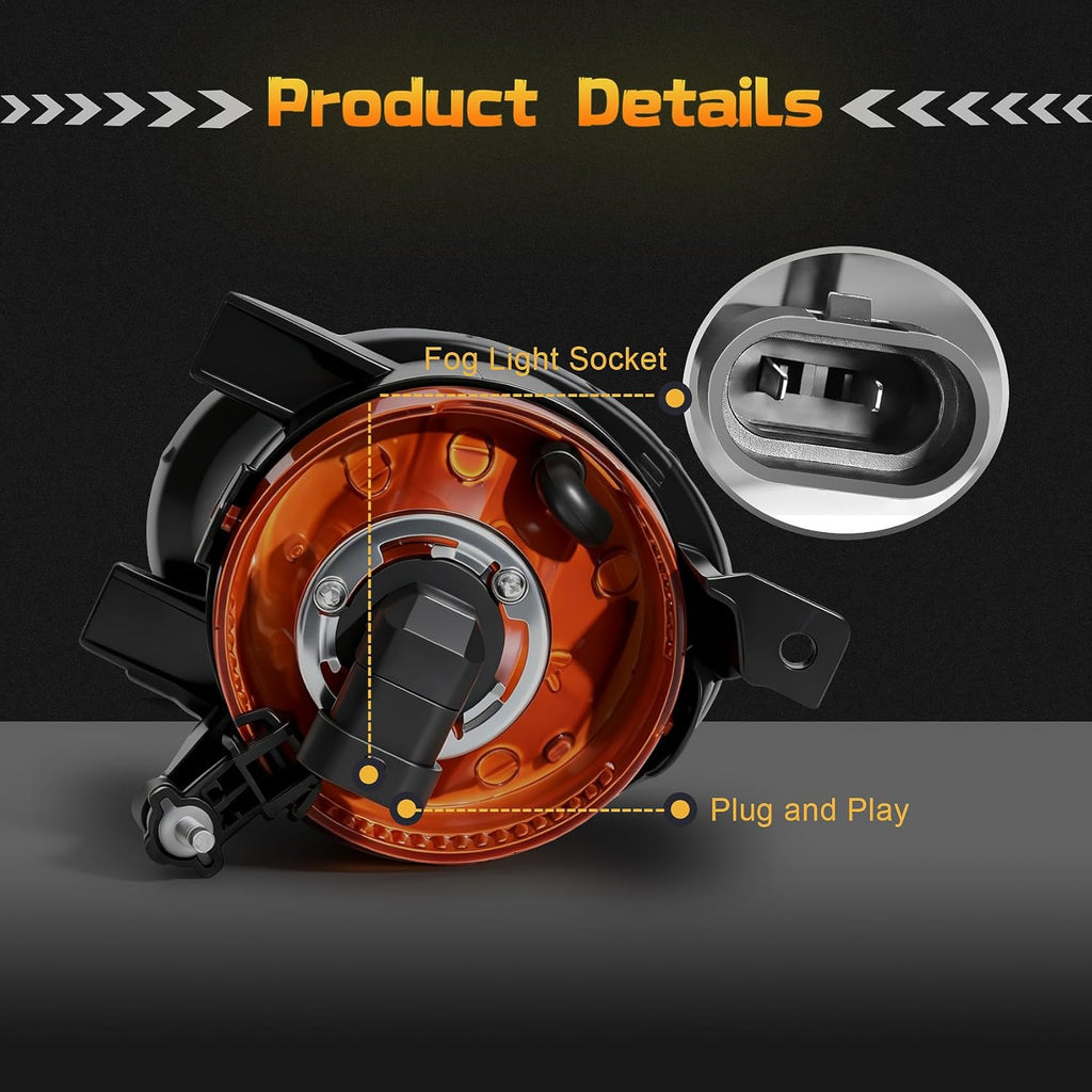 OKSIWA Fog Lights for 2011-2014 Volkswagen Jetta & Golf Mk6,OEM Style Direct fit Replacement, Improved Visibility, Easy Installation, Durable Fog Lamps