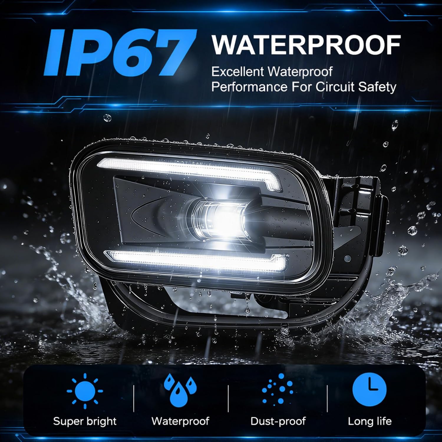OKSIWA LED Fog Lights Assembly Fit for Ram 1500 2009-2012,Dodge Ram 2500 2010-2018,Dodge Ram 3500 2012-2018 Replacement For Original Truck Bumper Fog Lamps Replacement,DOT Certified- 1Pair