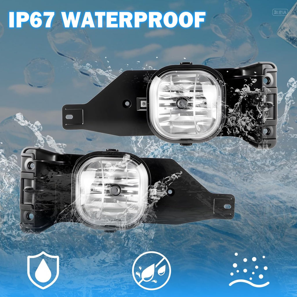 OKSIWA Fog Lights Assembly Compatible With 2005-2007 Ford F250 F350 F450 F550 Super Duty, 2005 Excursion Front Bumper Driving Fog Lamp Kits Clear lens