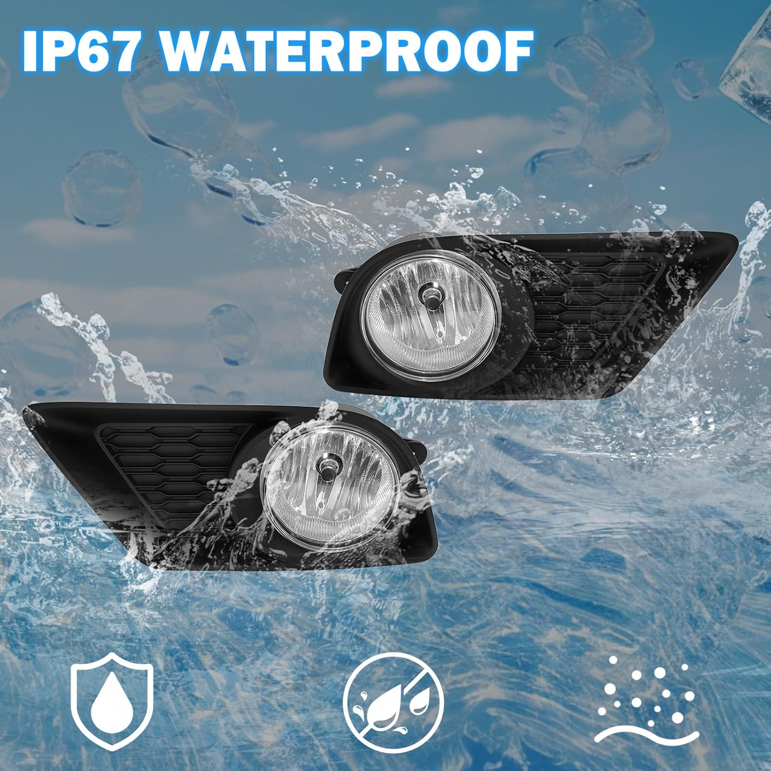 OKSIWA Fog Lights Assembly Compatible with 2011 2012 2013 2014 Dodge Charger with Switch and Wiring Kit