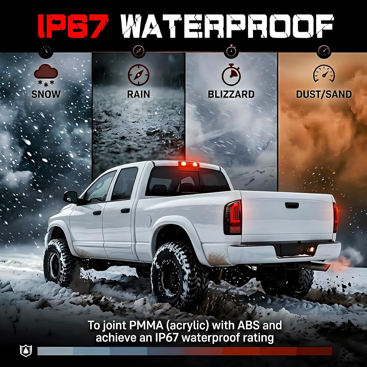 Smoked LED Tail Lights for 2007-2008 Dodge Ram 1500 & 2007-2009 Ram 2500 3500 Plug & Play