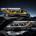 LED Projector Headlights with Startup Animation & Sequential Turn Signal for 2010-2011 Toyota Camry XV40 DRL High Low Beam Clear Lens Waterproof Plug & Play 1 Pair