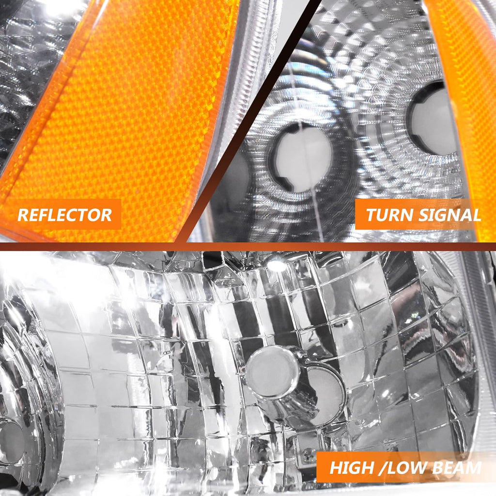 OKSIWA Headlights Assembly for Dodge Ram 1500 1994-2001,for Dodge RAM 2500 3500 1994-2002, OEM Style Replacement Headlamps, Factory Fit Headlight Housing, Plug & Play