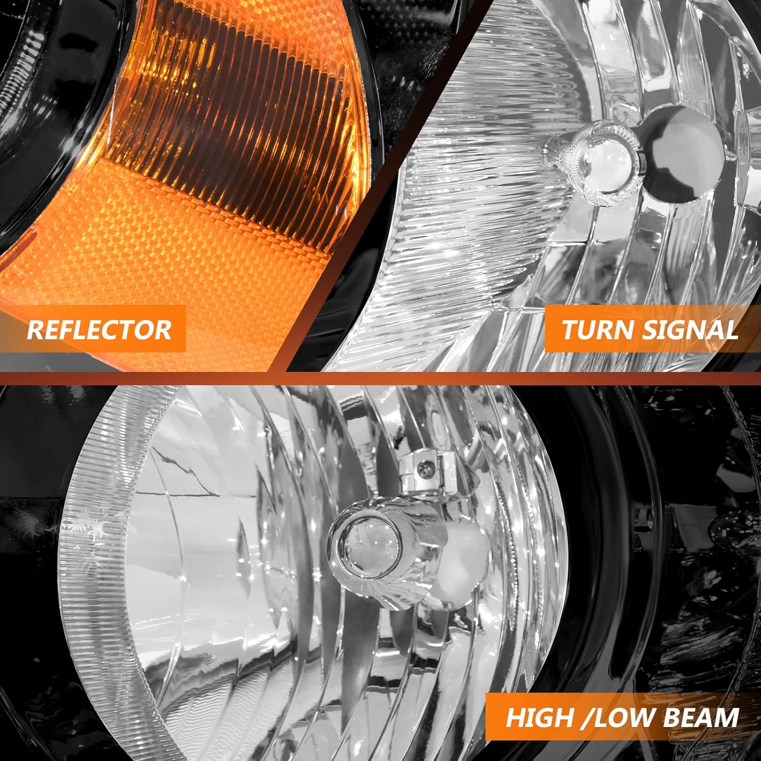 OKSIWA Headlights Assembly for 2006–2008 Dodge Ram 1500,for 2006–2009 Dodge Ram 2500 3500, OEM Style Replacement Headlamp Housing, Factory Fit, No Bulbs Included,Black Trim