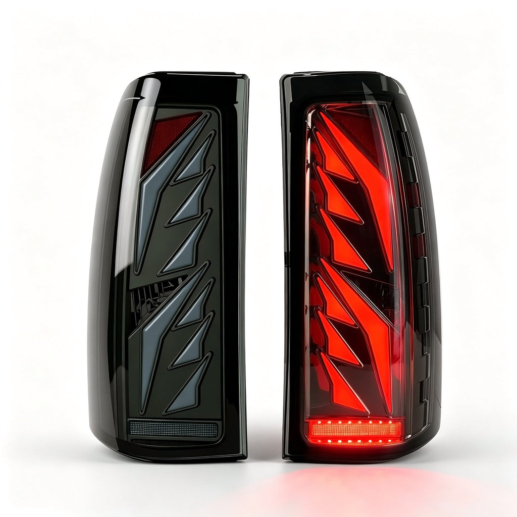 Sequential Smoked LED Tail Lights for 1999-2006 GMC Sierra & 1999-2002 Chevy Silverado Plug & Play Waterproof