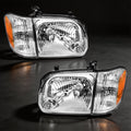 Halogen Headlight Assembly with Amber Reflector for 2005-2006 Toyota Tundra & 2005-2007 Sequoia 1 Pair Direct Fit