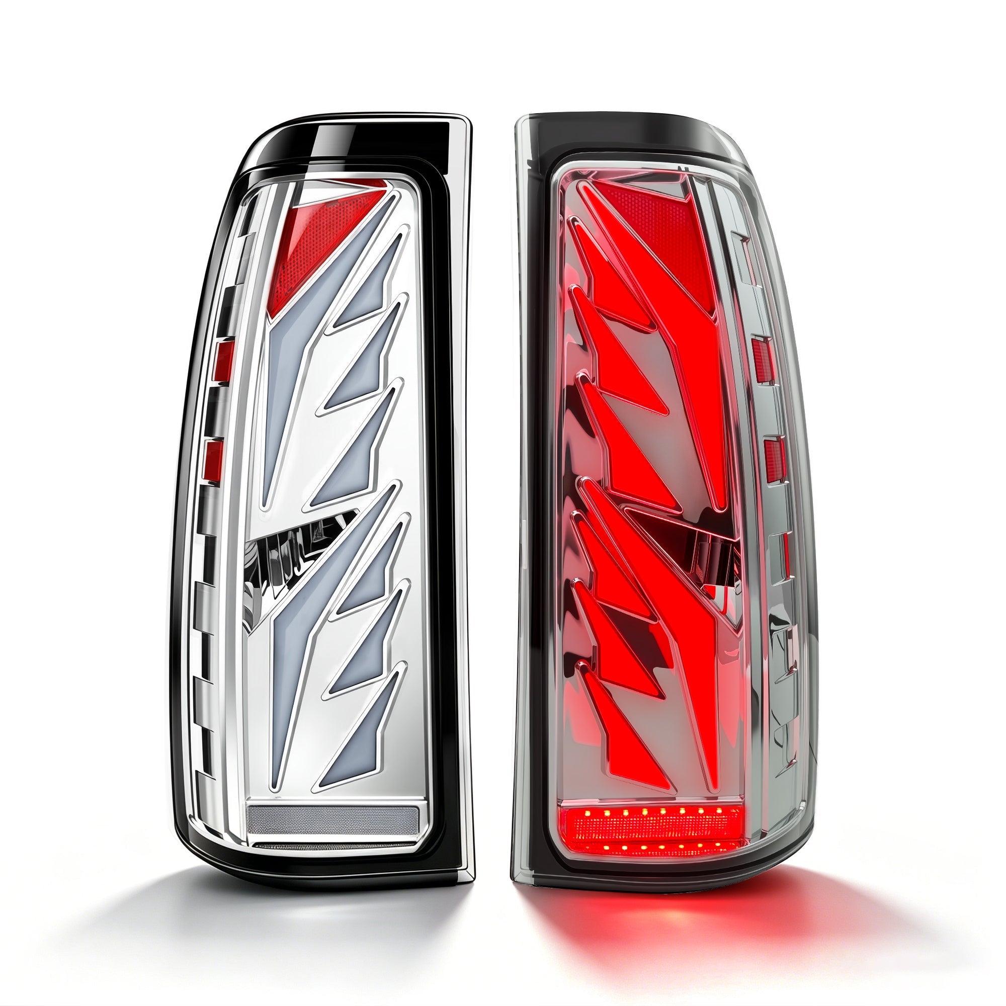 Sequential LED Tail Lights with Startup Animation for 1999-2006 GMC Sierra & 1999-2002 Chevy Silverado Clear Lens Plug & Play