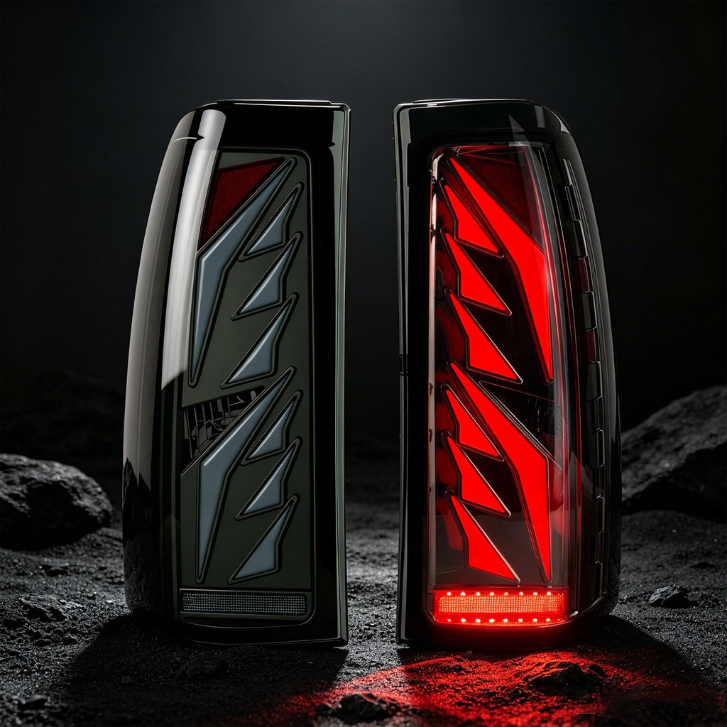 Sequential Smoked LED Tail Lights for 1999-2006 GMC Sierra & 1999-2002 Chevy Silverado Plug & Play Waterproof